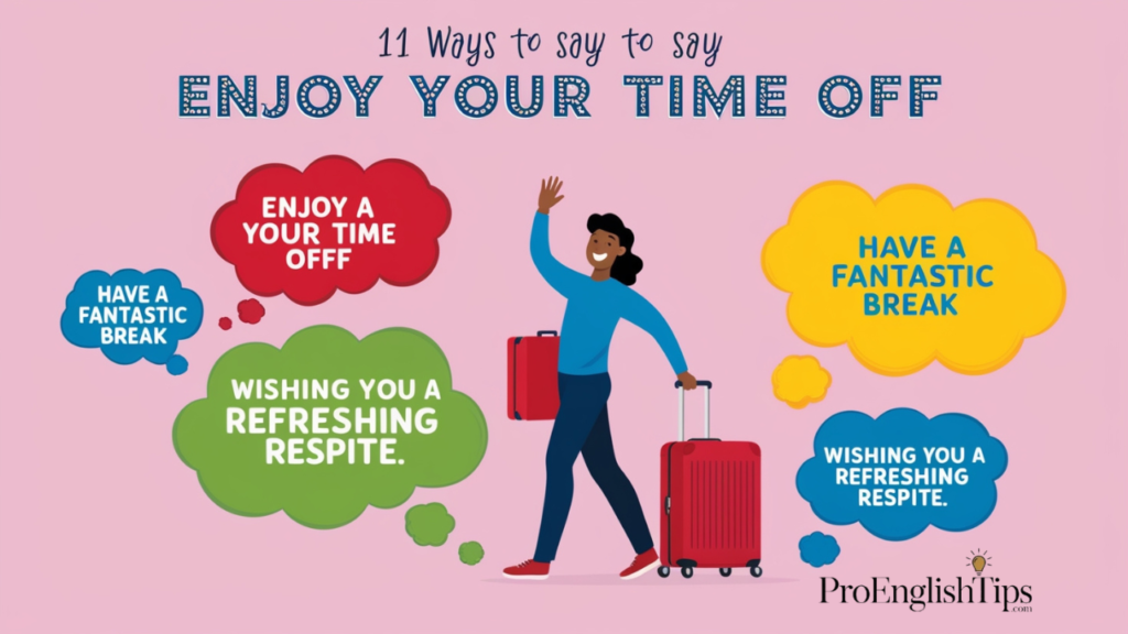 11 Ways to Say Enjoy Your Time Off