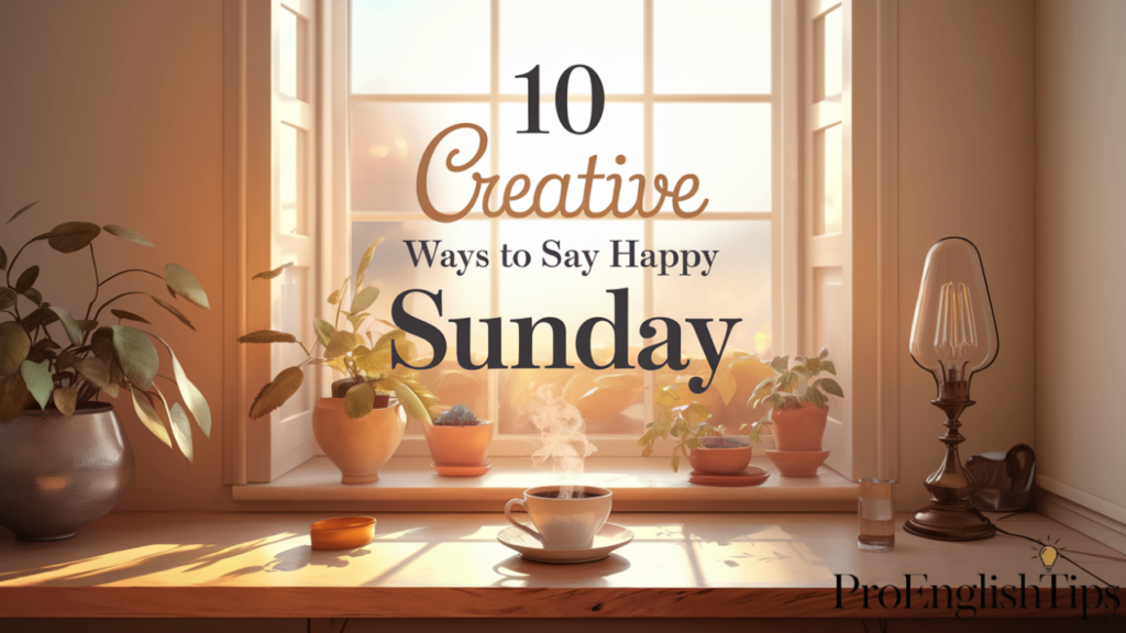 '10 Creative Ways to Say Happy Sunday'