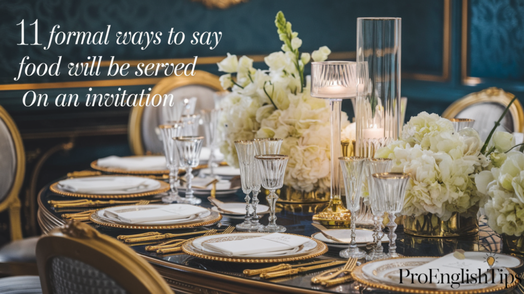 11 Formal Ways to Say Food Will Be Served on an Invitation