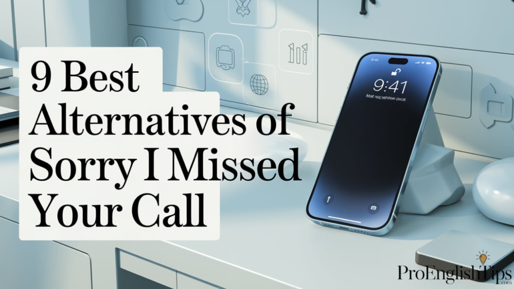 '9 Best Alternatives of Sorry I Missed Your Call'