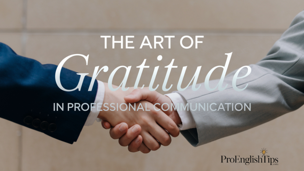 Art of Gratitude in Professional Communication'