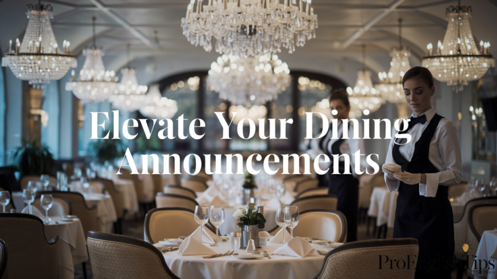 Elevate your dining announcements