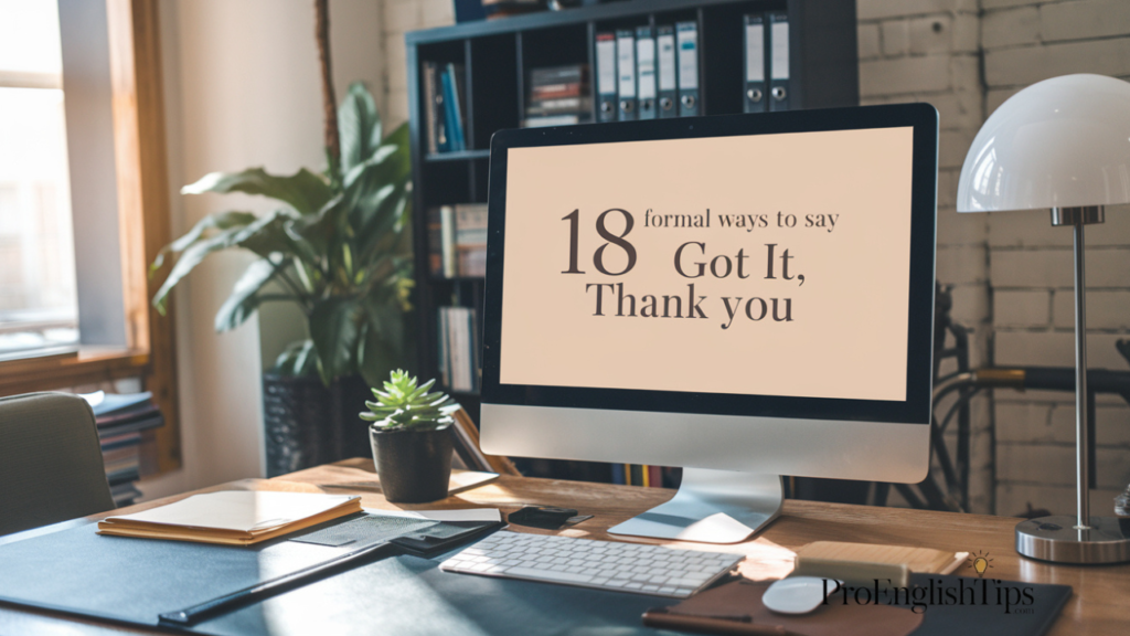 18 Formal Ways to Say “Got It Thank You” - Pro English Tips