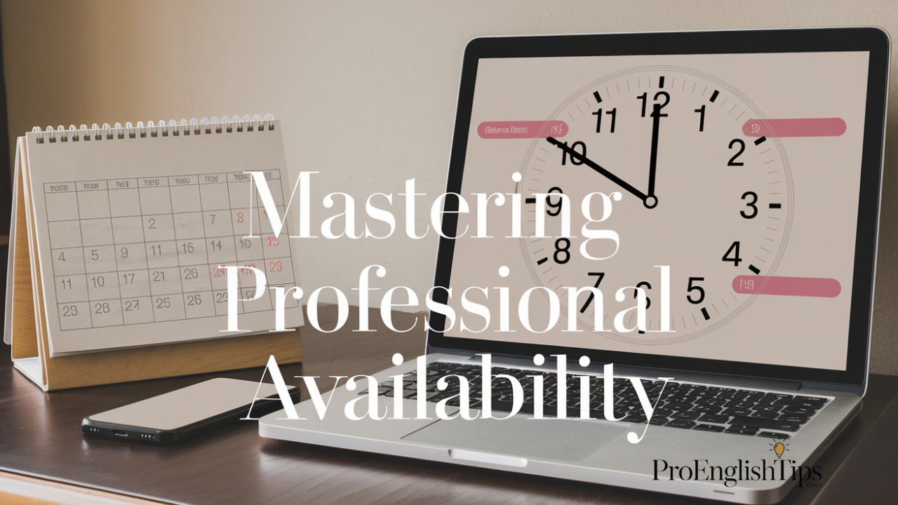 Mastering Professional Availability