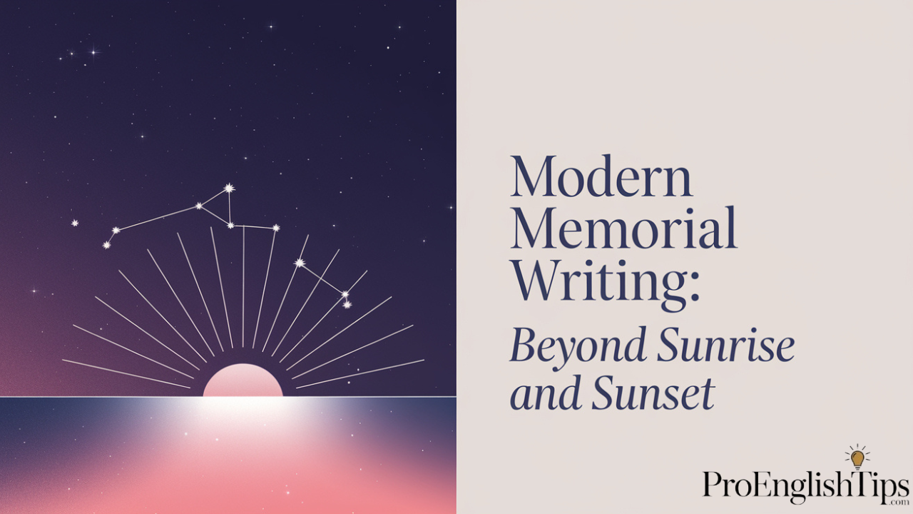 'Modern Memorial Writing Beyond Sunrise and Sunset'