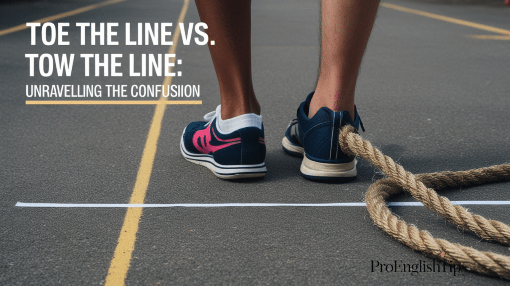 'Toe the Line vs. Tow the Line