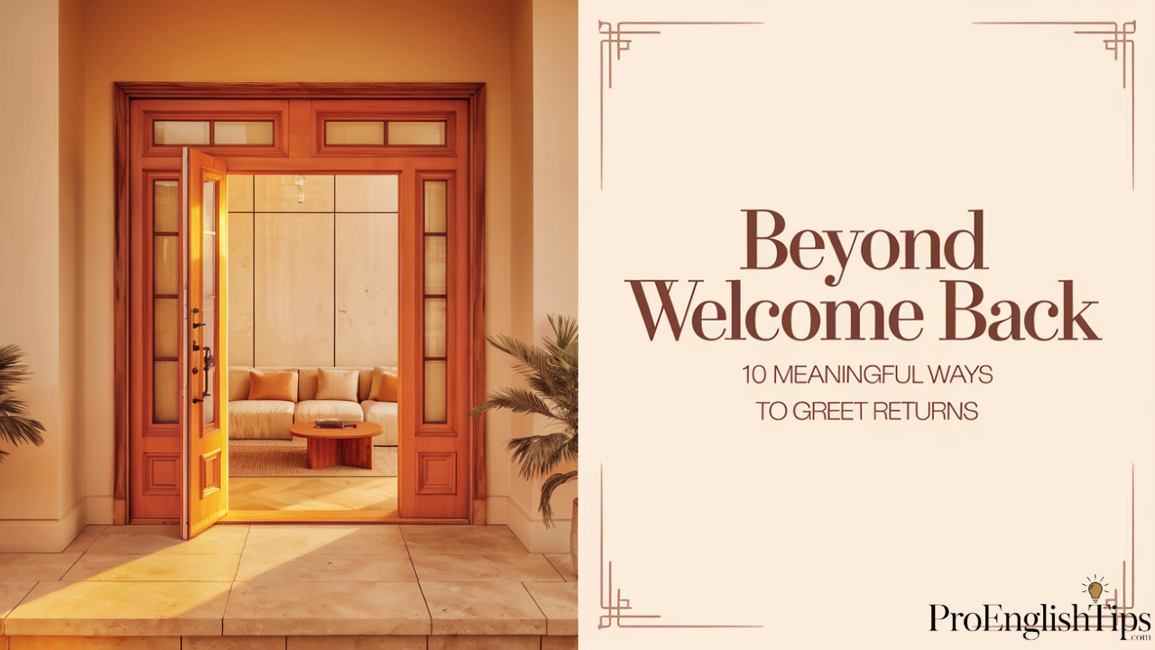 'Beyond Welcome Back: 10 Meaningful Ways to Greet Returns'