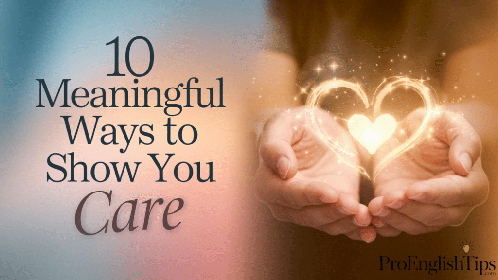 '10 Meaningful Ways to Show You Care'