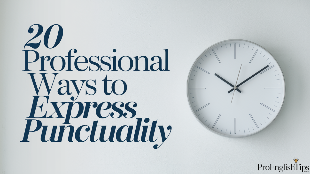 '20 Professional Ways to Express Punctuality'