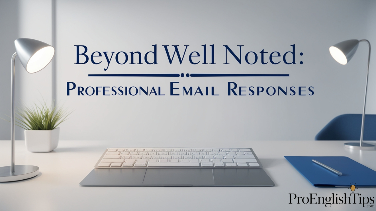 'Beyond Well Noted: Professional Email Responses'