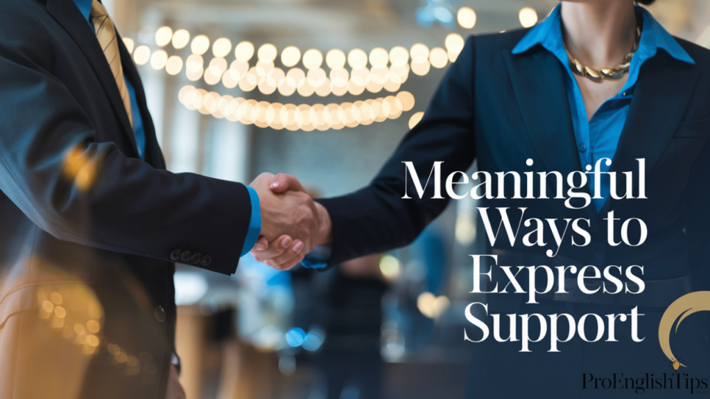 'Meaningful Ways to Express Support