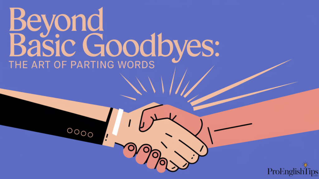 'Beyond Basic Goodbyes: The Art of Parting Words'