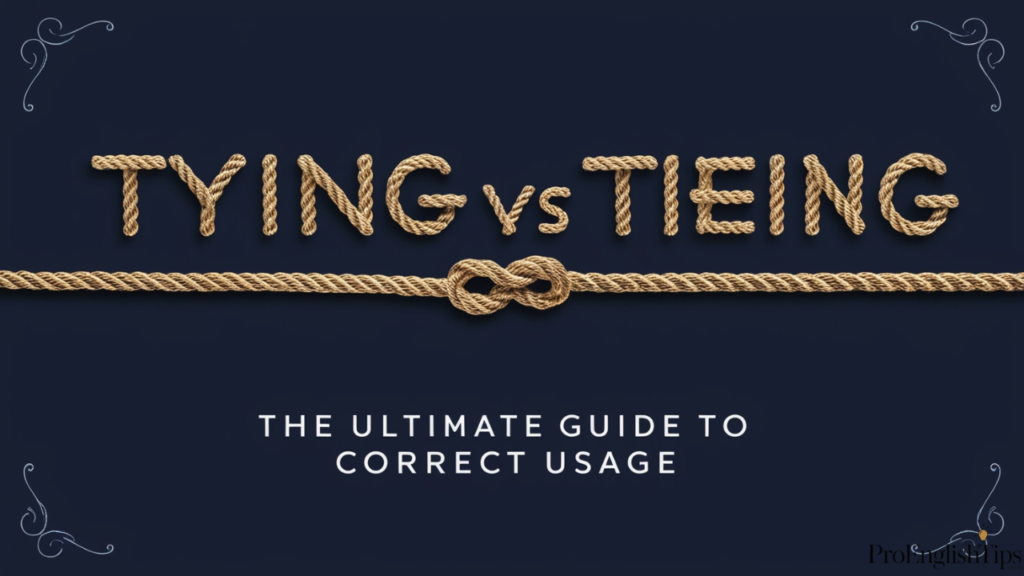 "TYING vs TIEING"