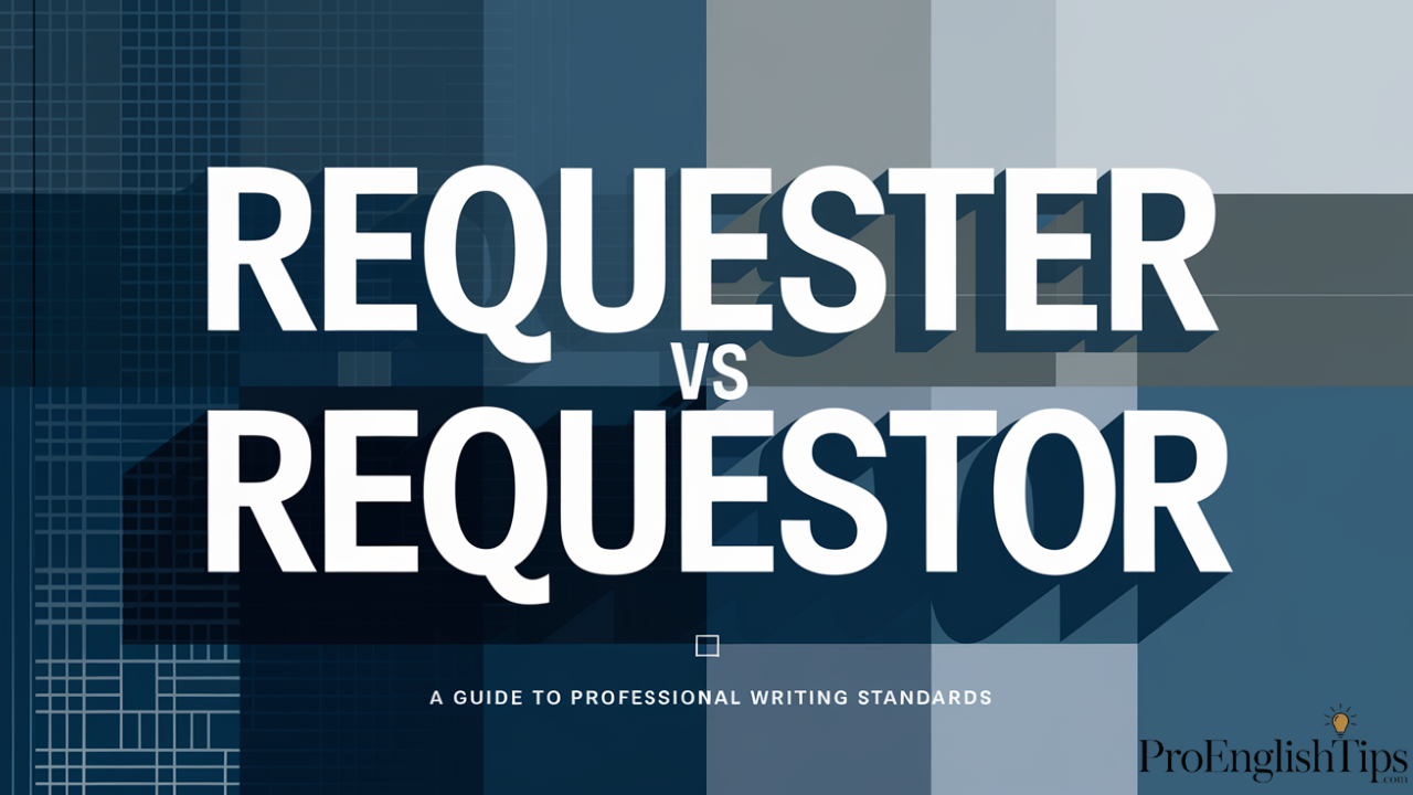 "REQUESTER vs REQUESTOR"