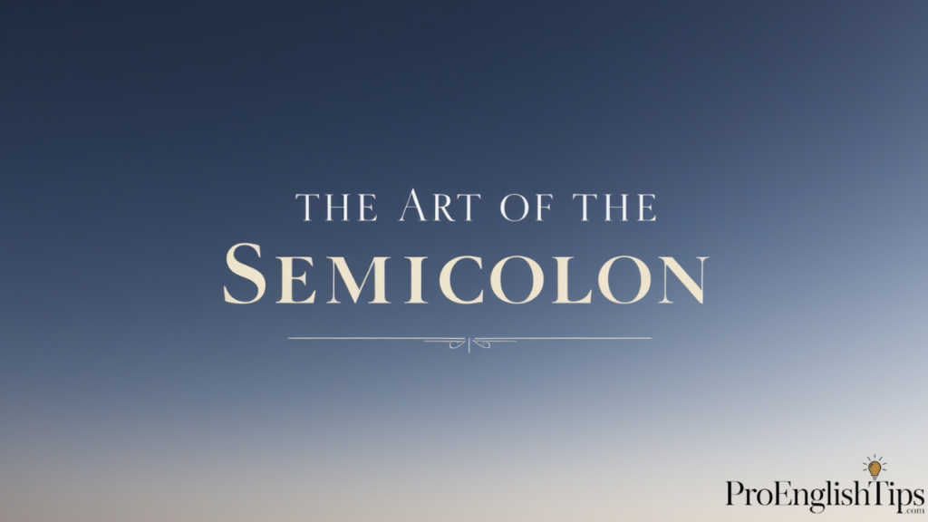 'The Art of the Semicolon'