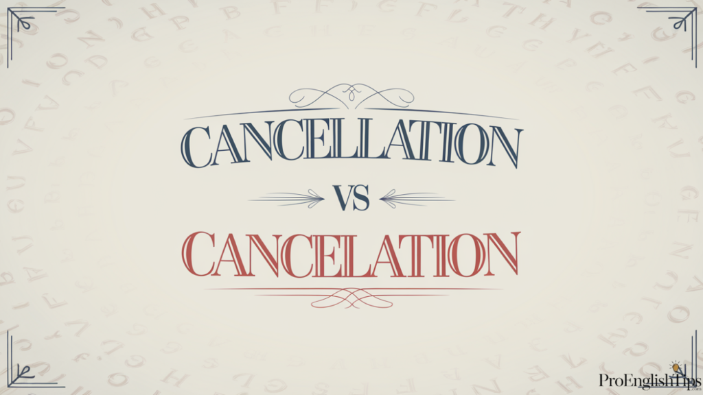 'CANCELLATION vs CANCELATION'