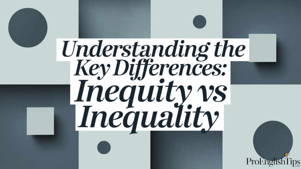 "Understanding the Key Differences: Inequity vs Inequality"