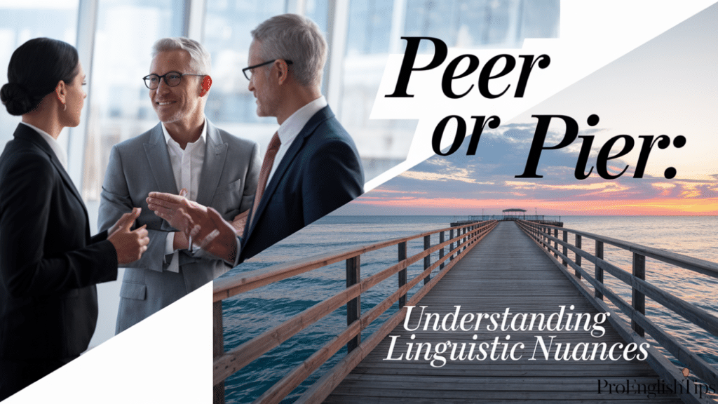 'Peer or Pier: Understanding Linguistic Nuances