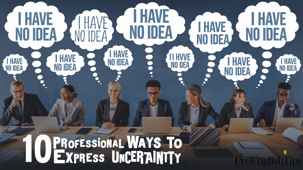 '10 Professional Ways to Express Uncertainty'