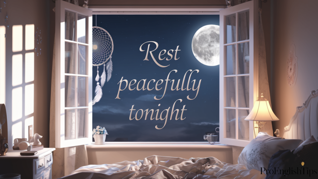 'Rest Peacefully Tonight'