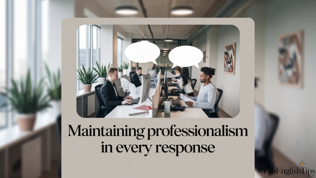  'Maintaining Professionalism in Every Response'