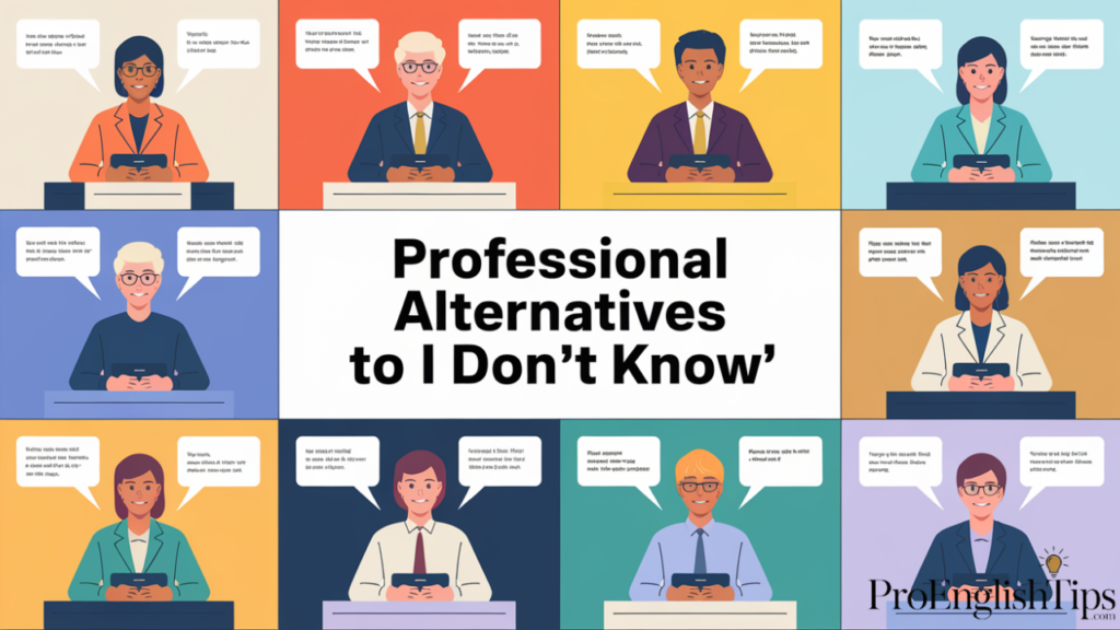  Professional Alternatives to "I Don't Know