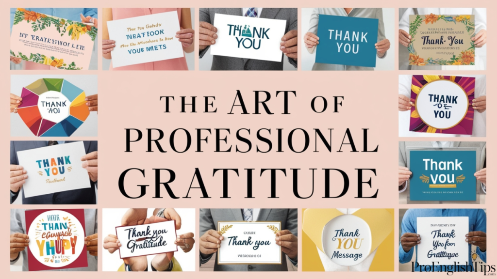 'The Art of Professional Gratitude'