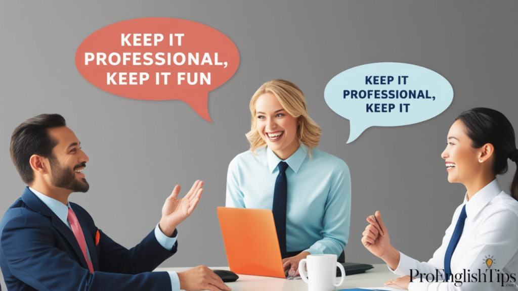 'Keep It Professional, Keep It Fun'