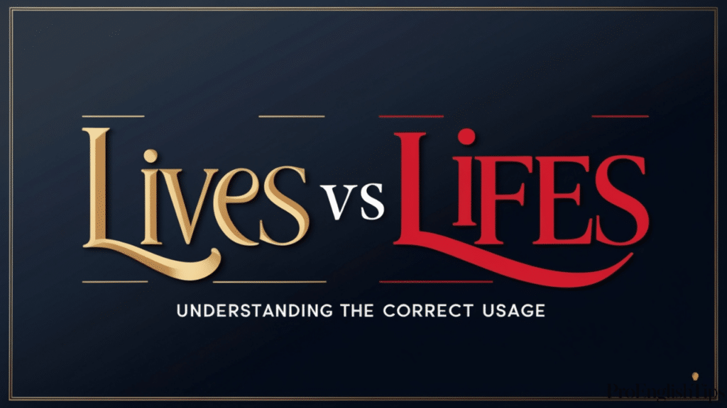 'LIVES vs LIFES'