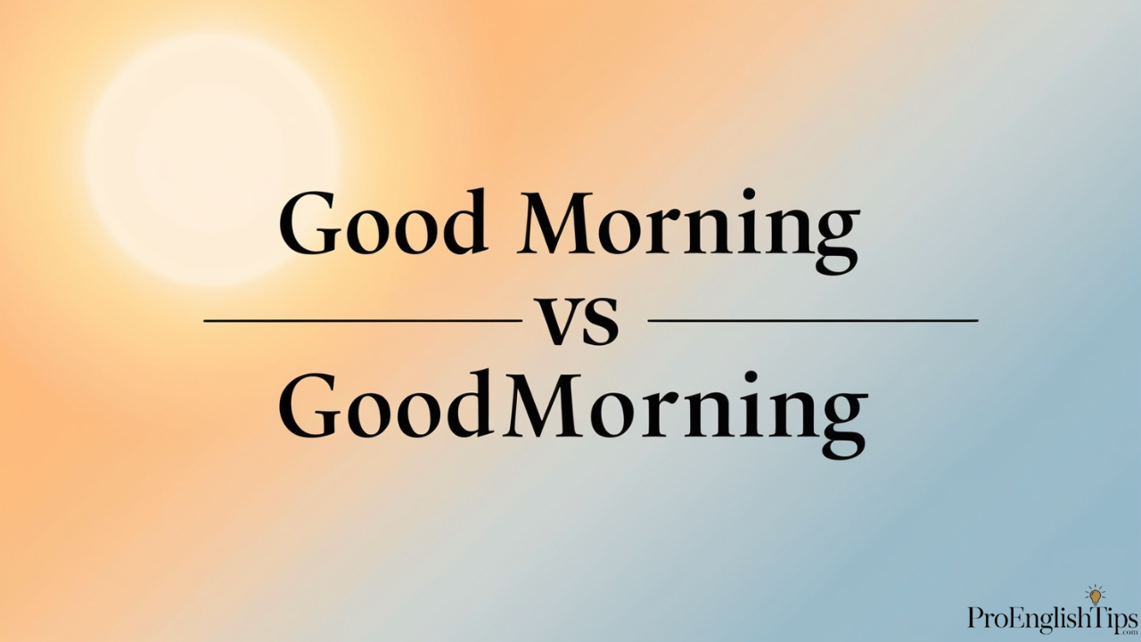 "Good Morning vs Goodmorning"