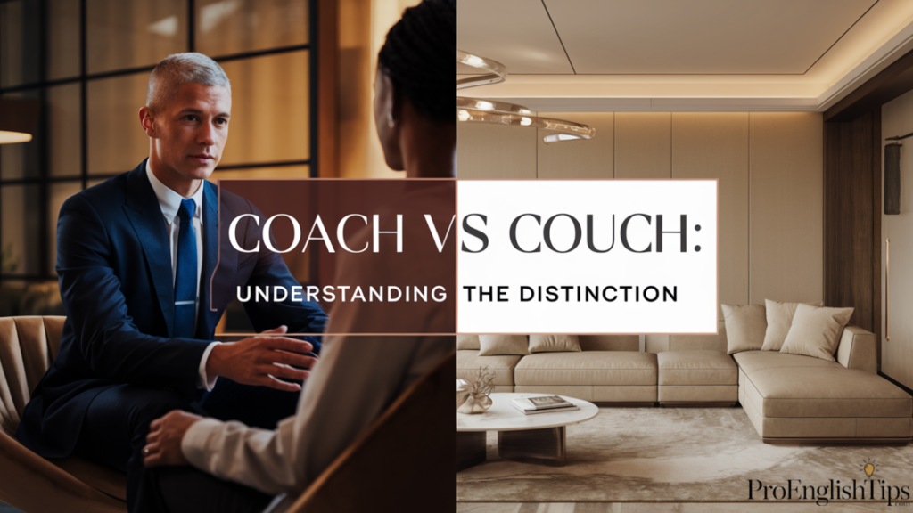 "Coach vs Couch: Understanding the Distinction"