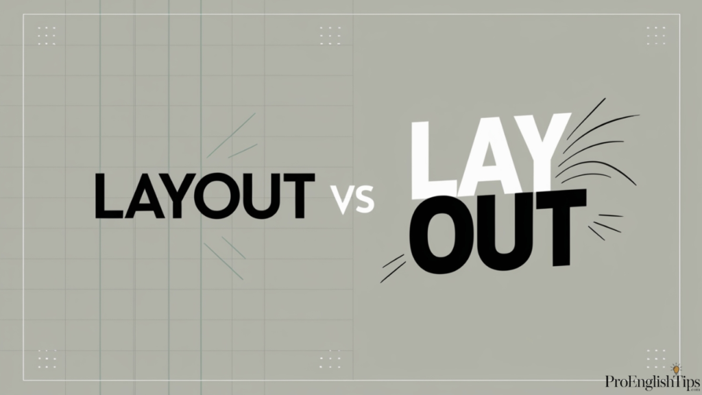 "LAYOUT vs LAY OUT"