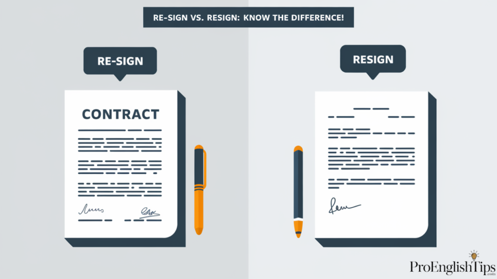 "Re-sign vs. Resign: Know the Difference!"