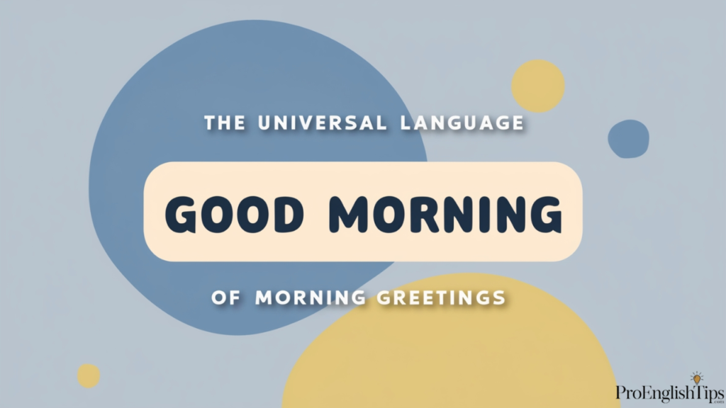  "The Universal Language of Morning Greetings"