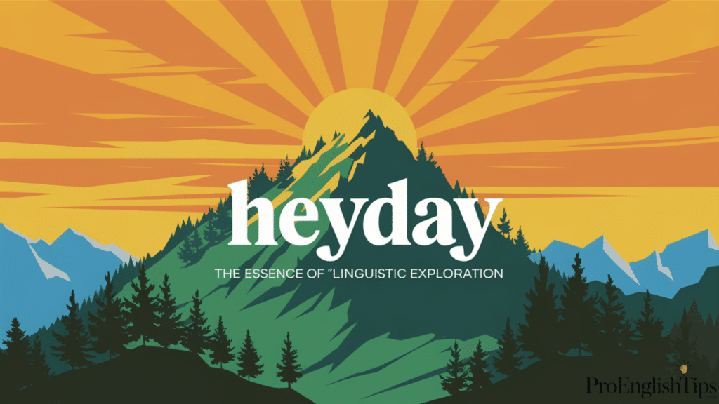 'The Essence of 'Heyday': A Linguistic Exploration'