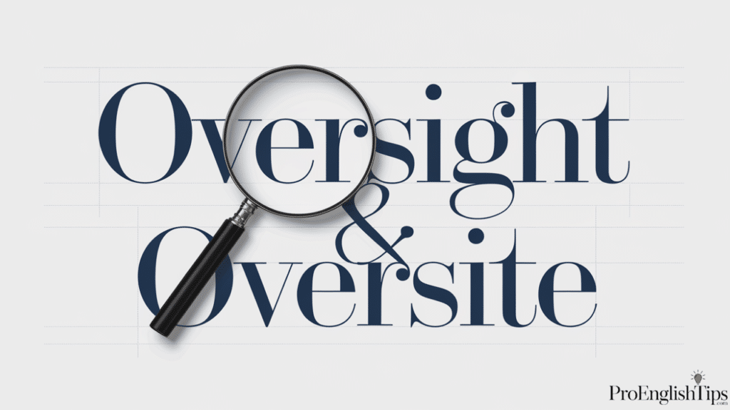 'OVERSIGHT' and 'OVERSITE'