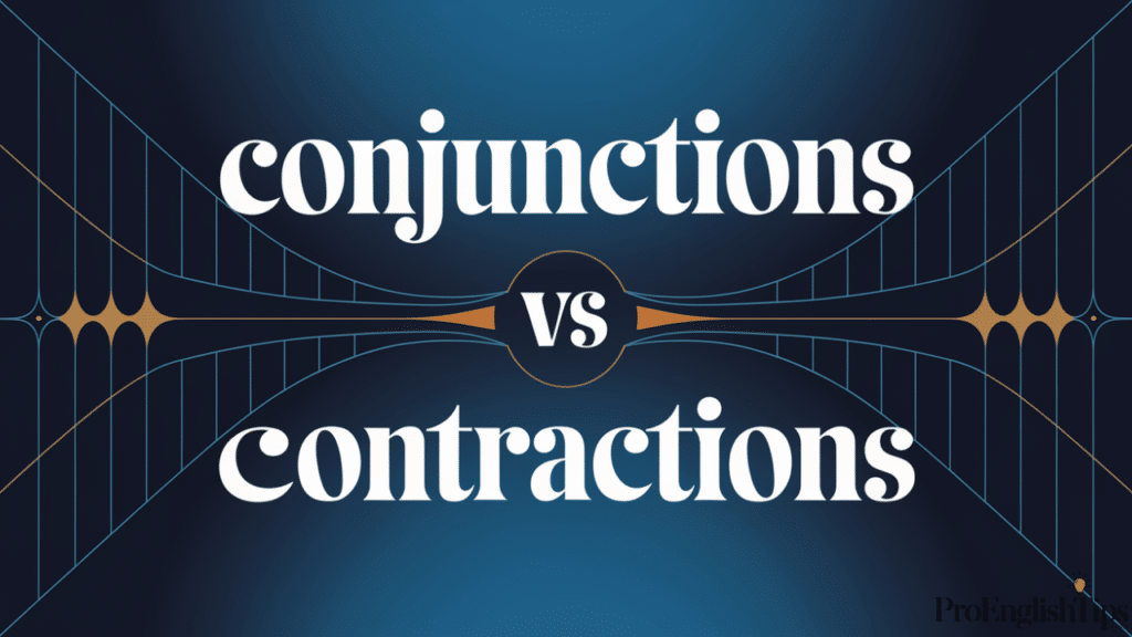 Conjunctions vs Contractions'