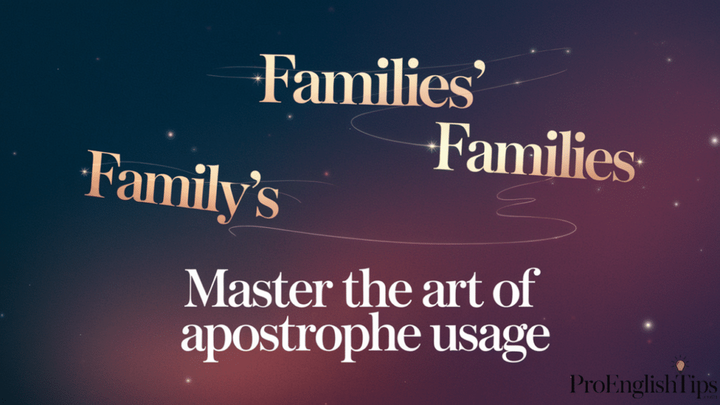 'FAMILY'S', 'FAMILIES', and 'FAMILIES''