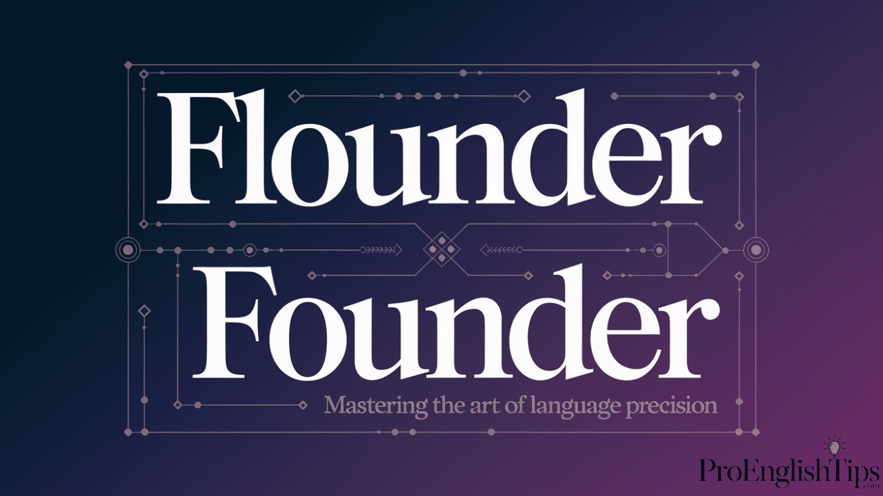 'FLOUNDER' and 'FOUNDER'