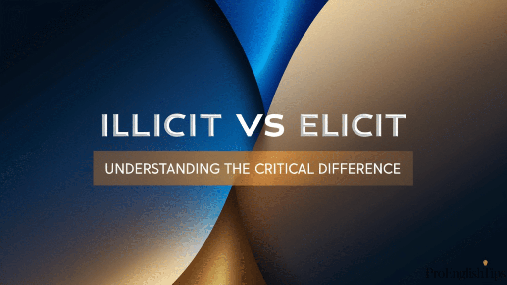 'Illicit vs Elicit: Understanding the Critical Difference'