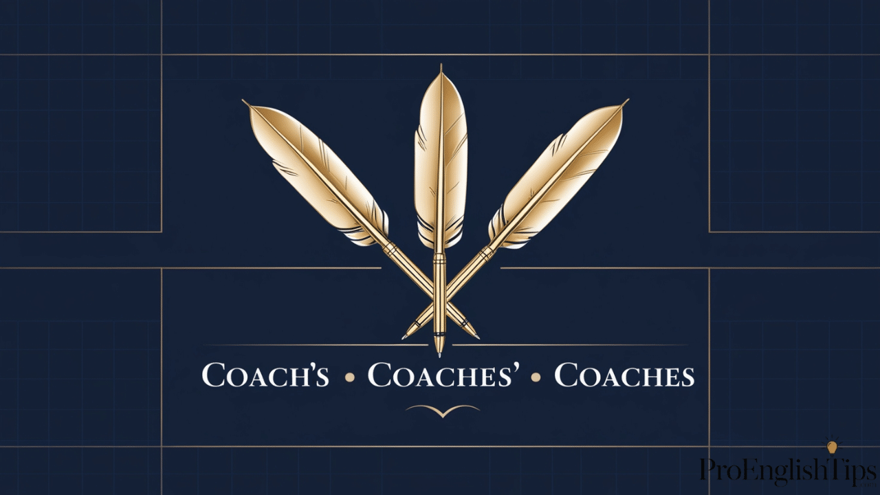 "Coach's • Coaches' • Coaches"